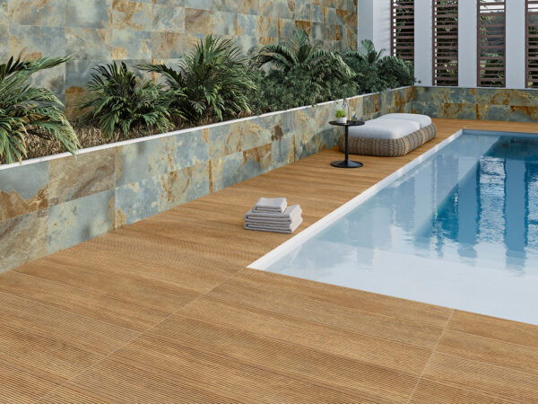 Porcelaine imitation bois DECKWOOD-OAK-23X120